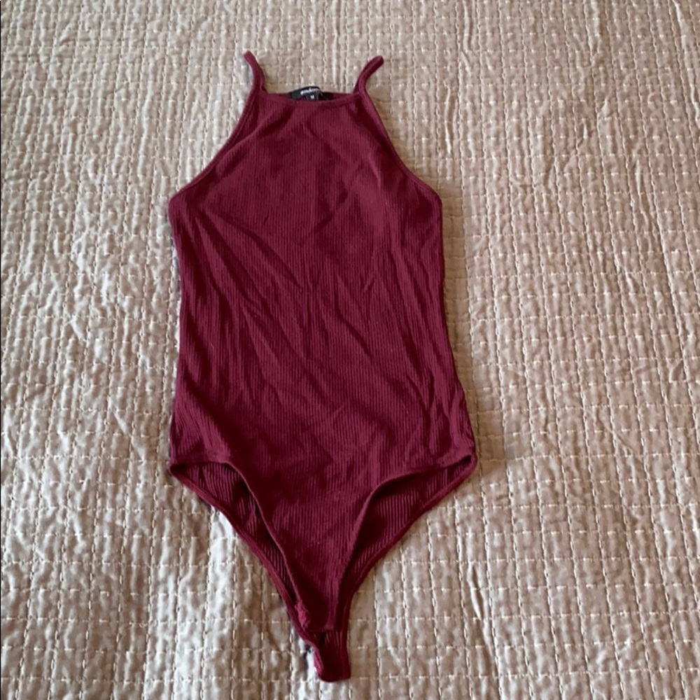 TJ Maxx ribbed maroon bodysuit